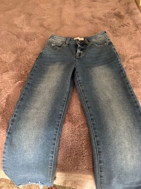 High-Rise Wide Leg Women's Jeans in Faded Blue